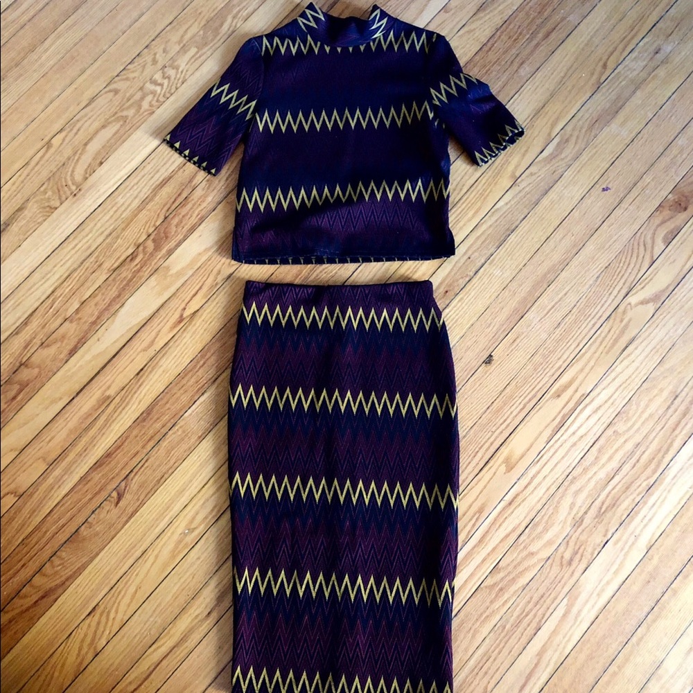 Zara • exotic print coord set